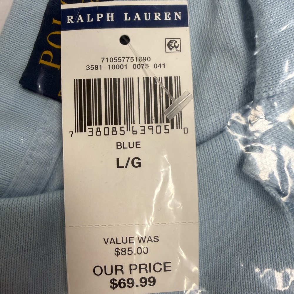 Ralph Lauren Men's Polo Shirt in Light Blue size large - Picture 2 of 3